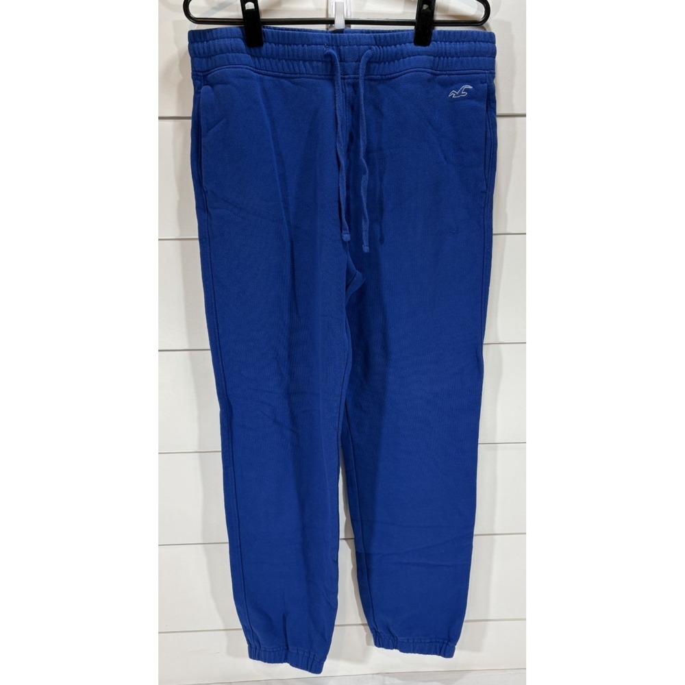 Hollister Must Have Collection Blue Jogger Sweatpants Size Large L Drawstring